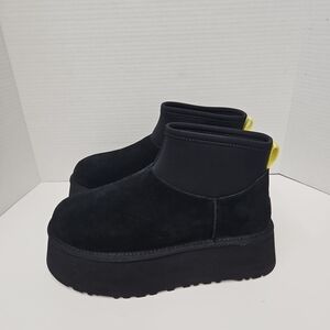 UGG Black and Yellow Suede Winter Boots